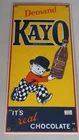 Vintage Kayo Chocolate Milk Porcelain Enamel Metal Sign By Ande Rooney 8 x 17 s