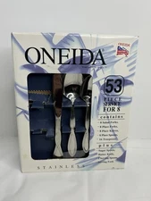 Oneida AXIS Stainless Steel Flatware USA set 44 Pcs Table Trends Serves 8 Read