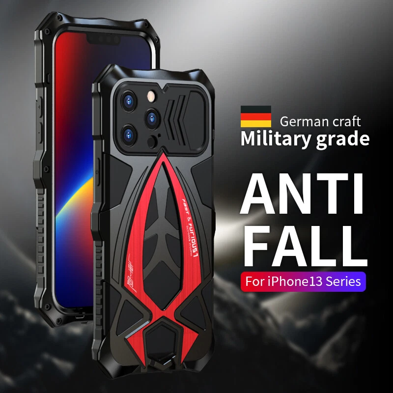 Funda resistente LUPHIE a prueba de polvo a prueba de golpes de aluminio y metal para iPhone 14 13 12 11 X Foto 4 de 4