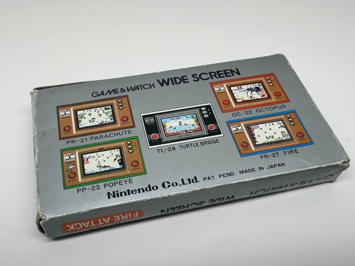 FIRE ATTACK Nintendo Game & Watch Wide Screen Console 1982 ID-29 W