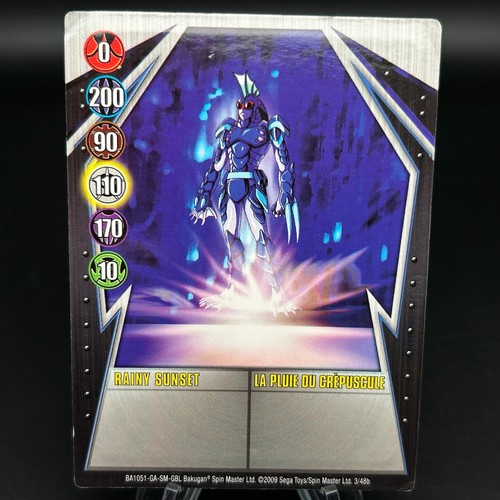 Tarjeta de puerta de metal Bakugan Rainy Sunset PLATA BA1051-GA-SM-GBL 3/48b IMPRESA - Imagen 1 de 8