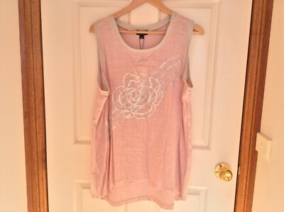 Threadz Australia Ladies Pale Pink Sleeveless Blouse Tank Top
