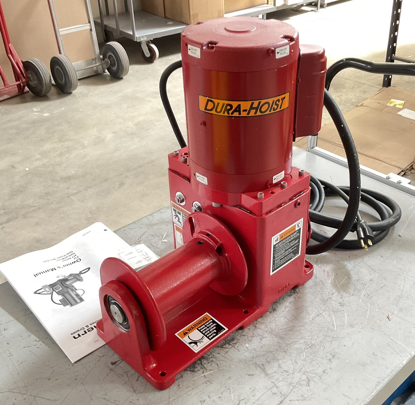 THERN 4771 Portable Electric Winch 115V 2000 lb Load 1.25 hp