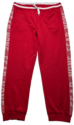 HEADRUSH Men Size 3XL Red White FEAR NONE Jogger Sweatpants EUC