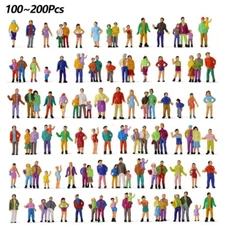100/200x 1:87 HO Scale Painted Figures Model People Passengers ( Lots Poses)