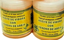 ACEITE DE VIVORA VENENO DE ABEJA -SNAKS OIL & BEE VENOM TOPICAL ANALGESIC 2 PACK