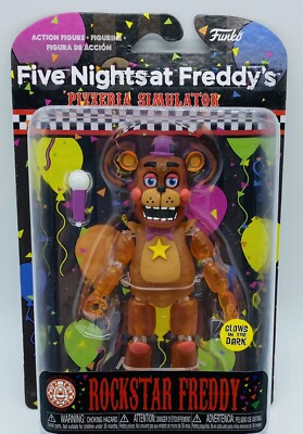 FUNKO FIVE NIGHTS AT FREDDYâS- âROCKSTAR FREDDYâ ACTION FIGURE GLOW IN THE DARK 889698456371 | eBay