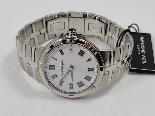 Raymond Weil Parsifal Quartz White Dial Stainless Men's Watch 5580-ST-00300 - Picture 10 of 14