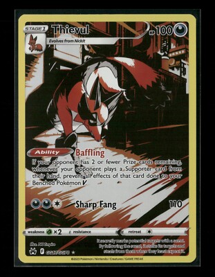 Thievul GG17/GG70 Crown Zenith FULL ART Pokemon Card NM