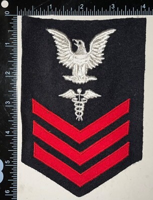 US Navy Pharmacist Mate Corpsmen Petty Officer 1st Class Rate BLUE ...