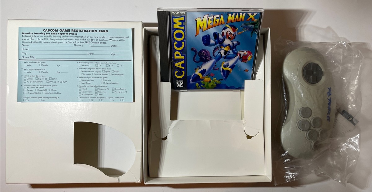 Mega Man X Big Box PC Game CD-ROM 1995 Box CIB 100% Complete