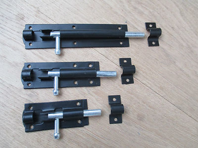 RESTPOSTEN SCHWERLAST GARTENTOR SCHUPPEN SCHIEBETÜR TURMRIEGEL SCHWARZ RIEGEL SCHNÄPPER