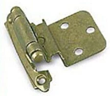 10-Pack 3/8" Inset/Offset Hinge Burnished Antique Brass Self Closing