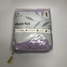Luxclub 4 Piece Sheet Set Twin Lavender, open Package
