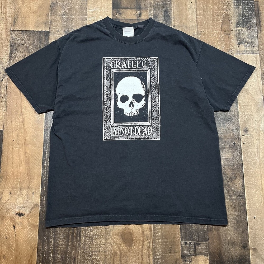 Vintage Y2K Goth T-Shirt Extra Large Skull Morbid Lip Service 90s