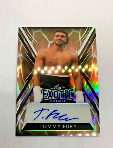 Boxing 2023 "TOMMY FURY" Rookie Card Auto 1/1 Prismatic Giraffe Leaf Exotic RC - Picture 2 of 3