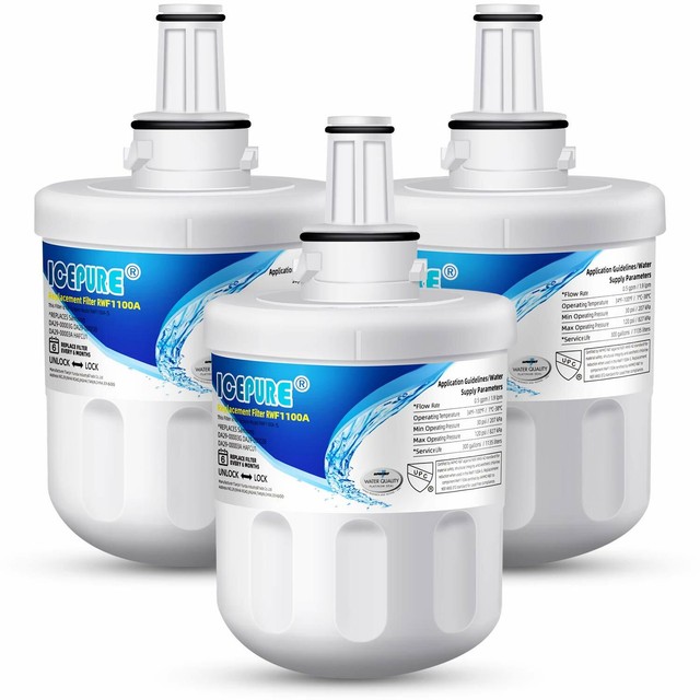3 Pack Icepure Refrigerator Water Filter Compatible With Samsung