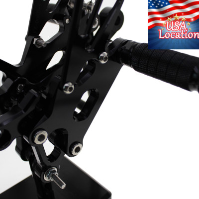 US Rear Brake Set Footpeg Rearset Foot Peg CNC For YZF R6 2006