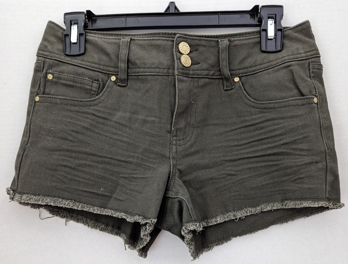 Short Ultra Court (short Short) Refuge Taille 2 - Vert Olive Avec Franges - Neuf Avec étiquette