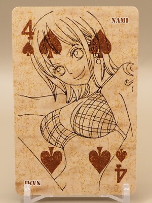 NAMI One Piece Playing Cards Japanese anime spade four M113