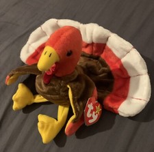 Vintage TY Beanie Baby Gobbles the Turkey 1997