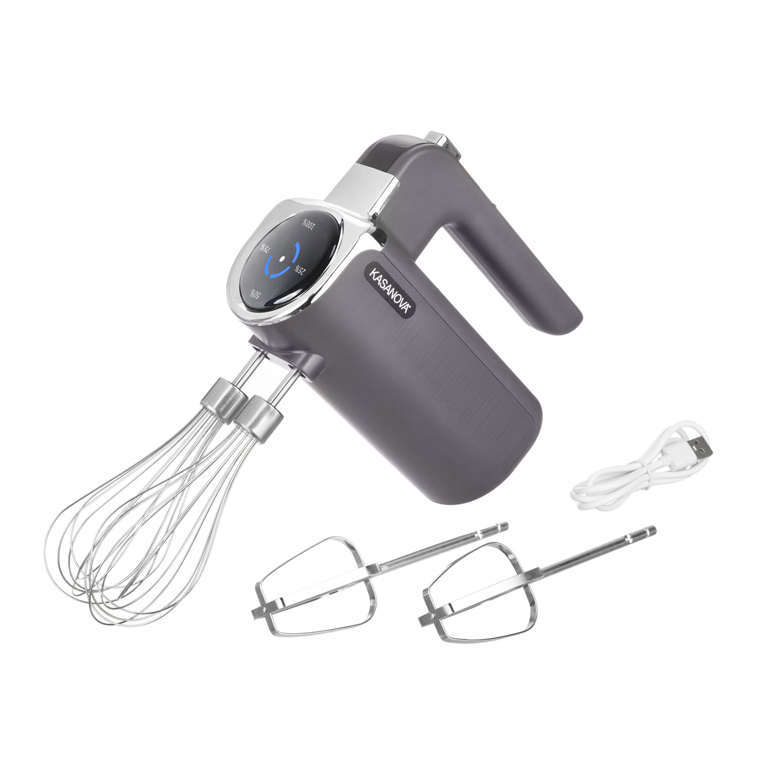 Sbattitore elettrico senza fili con 2 fruste 200 W nero Elettrodomestici cucina