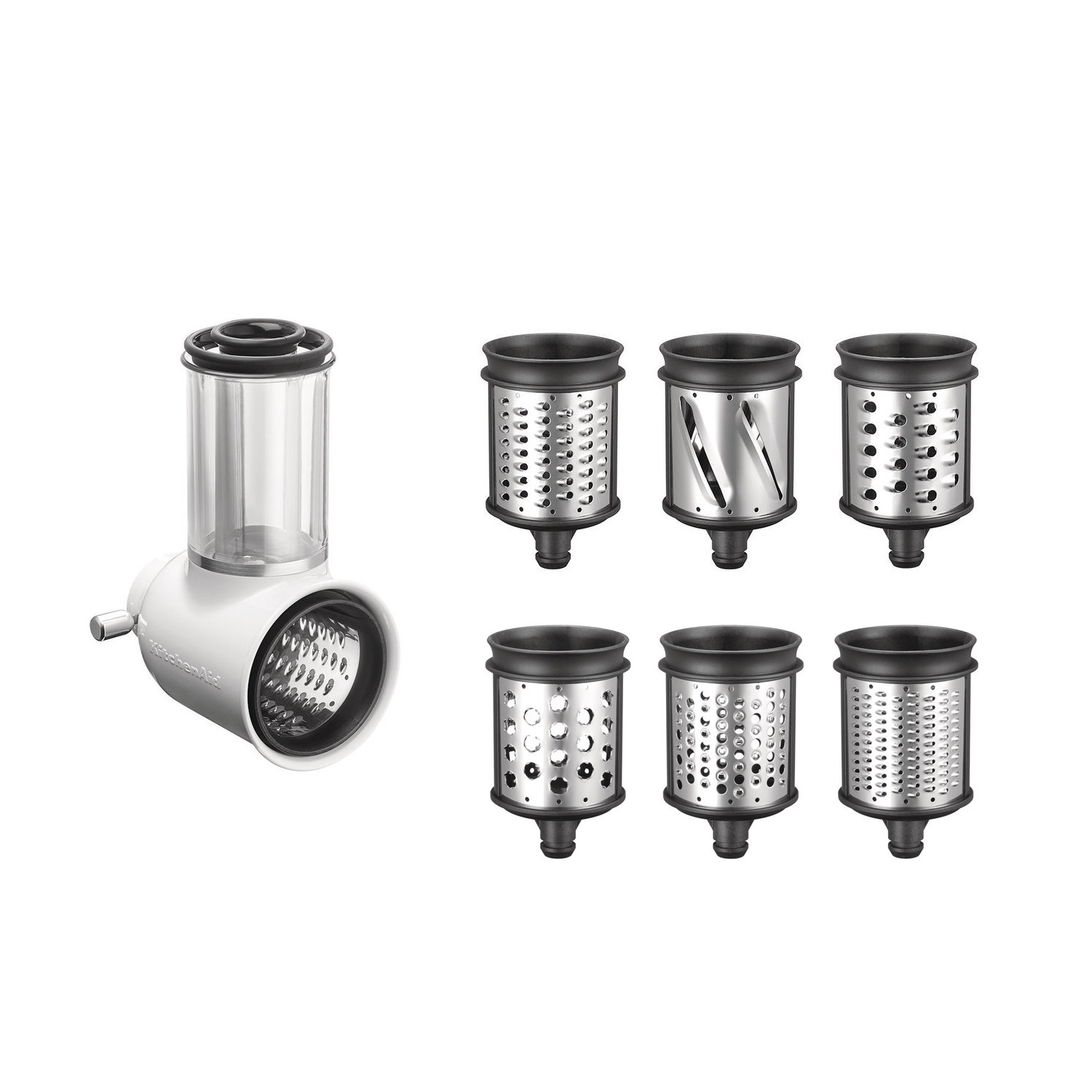 5KSMEMVSC + 5KSMVSA Accessories KitchenAid Grater + 6 Cylinders