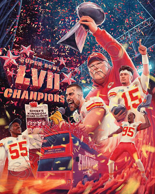Kansas City Chiefs 2022 2023 Super Bowl Champions Composite 8x10 Team Photo #3