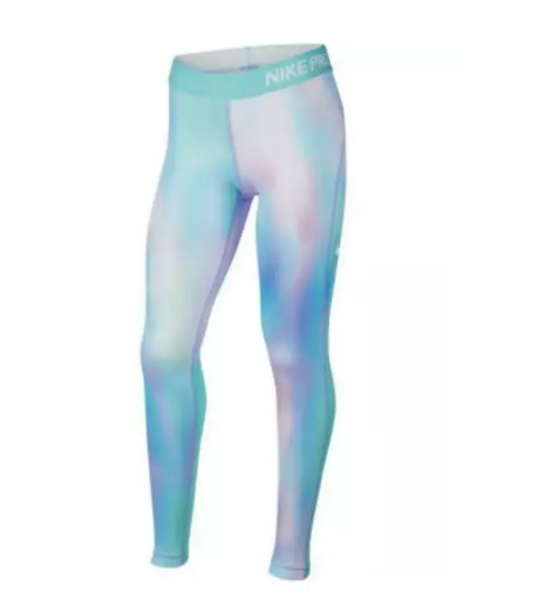 NEW! Nike Pro WARM Girls Dri-Fit Warm Legging Pants Rainbow CJ4370