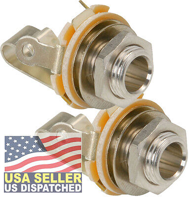 2 Genuine Switchcraft #11 1//4/" 6.35mm Female 2 Conductor Panel Mount Guitar Jack