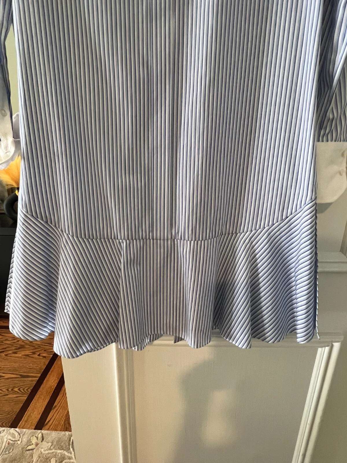 CAMICIA A MANICHE LUNGHE TORY BURCH CORA OMBRA A RIGHE COTONE TAGLIA 6