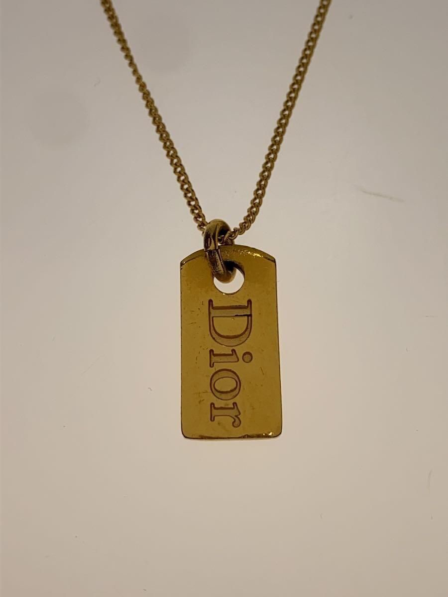 Christian Dior Logo Plate Gold Necklace① Christian Dior Gold Womens Logo Plate Necklace Used | eBay