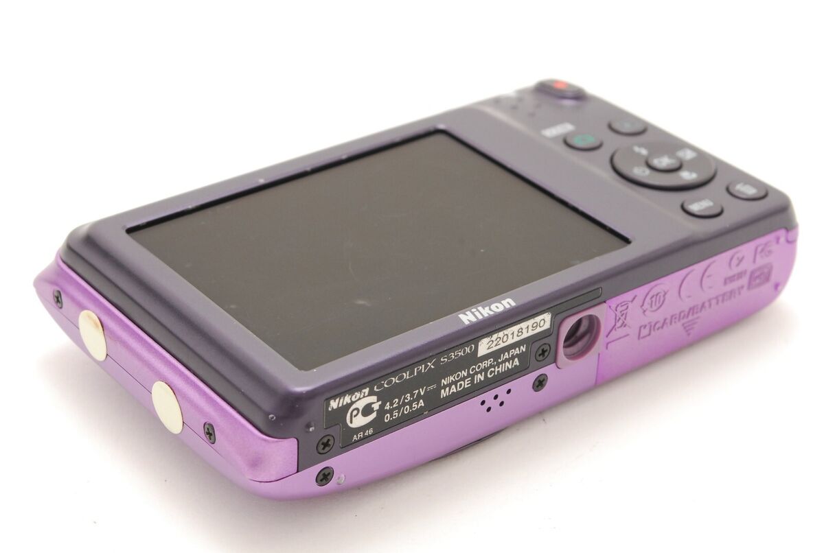 Nikon COOLPIX S3500 パープル Amazon.com : Nikon COOLPIX S3500 20.1 MP Digital Camera with