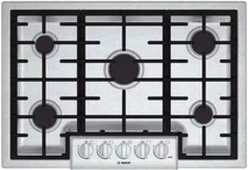 Bosch NGM8055UC  800 Series 31 Inch Gas Cooktop with Continuous Grates