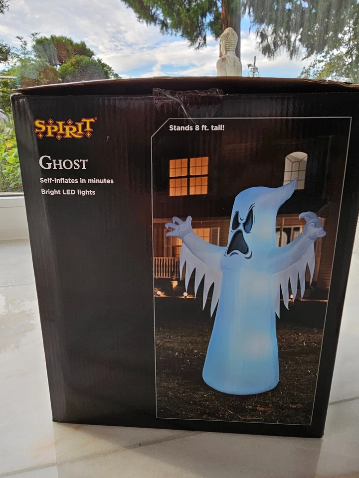 XXL LED Licht Halloween Geist 2,5 Meter aufblasbar für ihren Garten - Bild 2 von 4