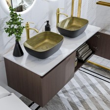 Badmöbel Set Badezimmermöbel Waschtisch inkl.Unterschrank/Waschbecken/Wasserhahn