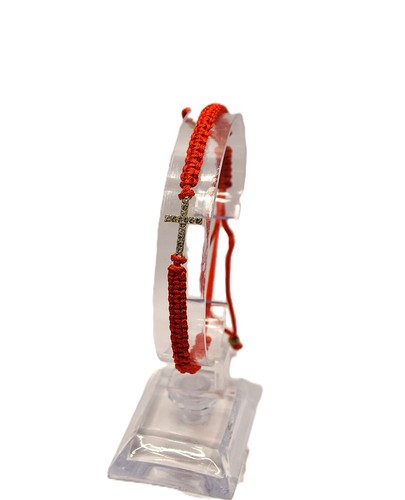 Kreuz Seil mit Strass Handarbeit verstellbar Armband Herren Damen - Bild 10 von 28