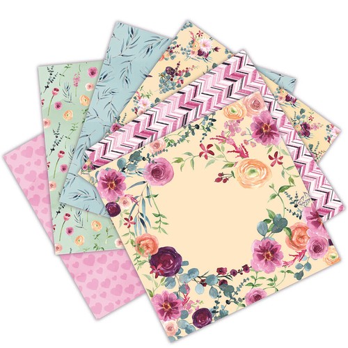 12Pcs Rice Paper Floral Decoupage Scrapbook Craft Background Card Sheet DIY - Picture 12 of 17