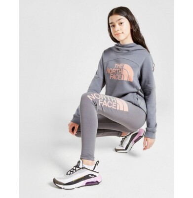 The North Face Mädchen Leggings Junior Jugend Sport TNF Baumwollmischung Grau XS-L