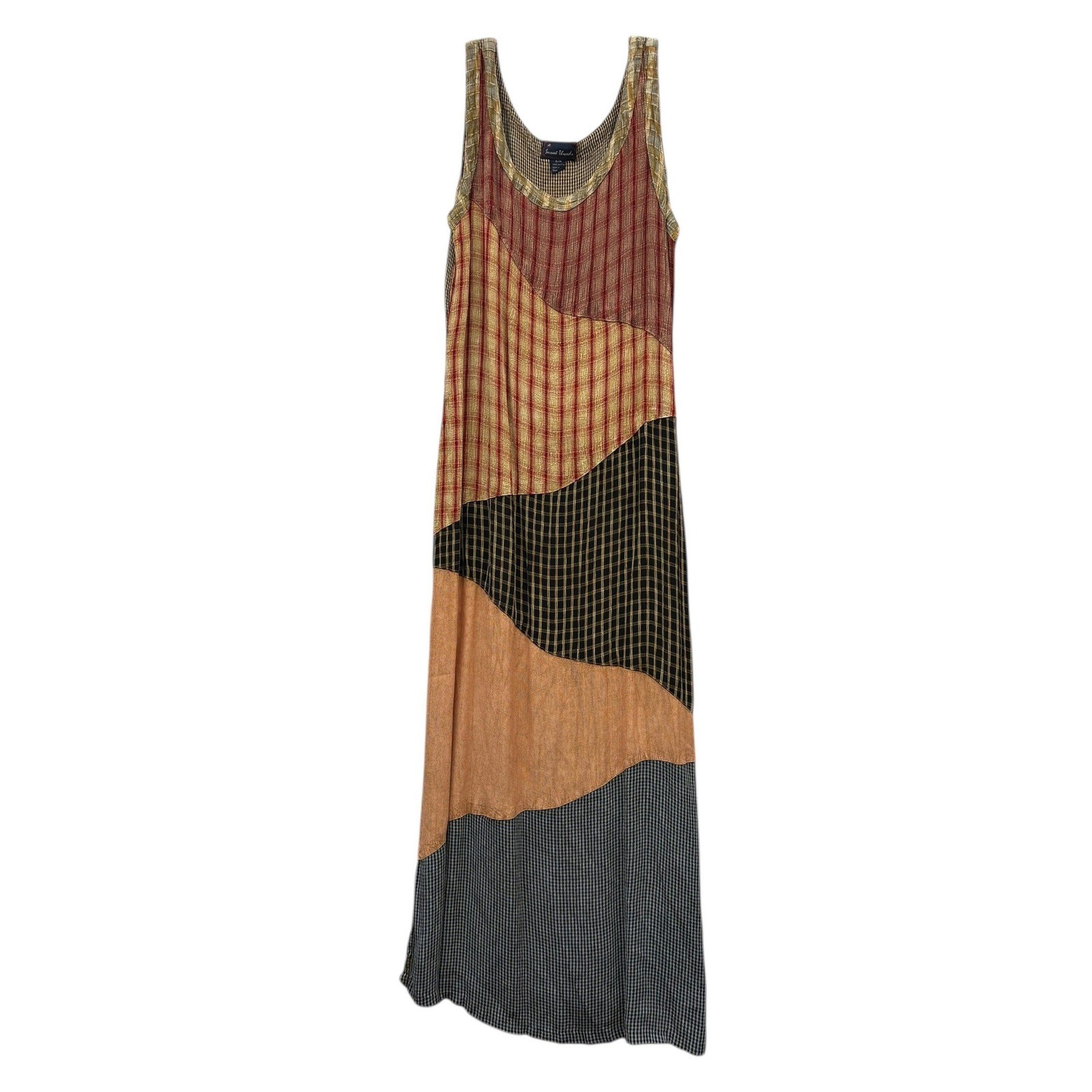 Sacred Threads Boho Patchwork Sleeveless Maxi Dre… - image 1