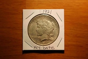 1921 Peace Silver Dollar - Philadelphia Mint - "Key Date"