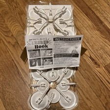 Cattel Snap Hook Suction Cup Hangers Plastic Easy Installation White 16  Pack