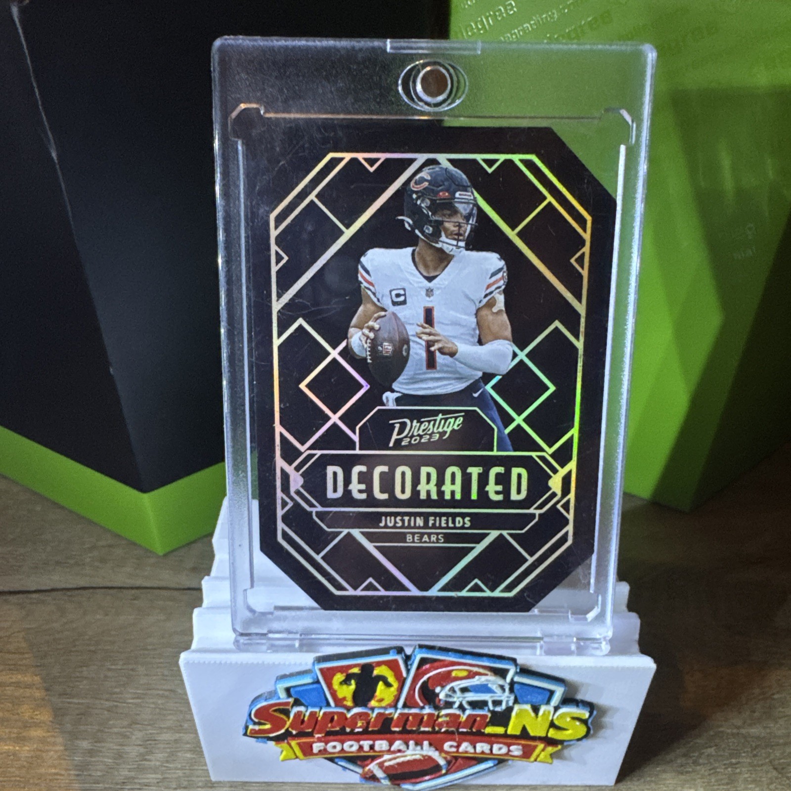 2023 Prestige JUSTIN FIELDS Decorated Die Cut #D-5 Chicago Bears Case Hit SSP
