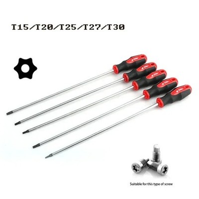 400mm Extra Long Torx Star Magnetic Screwdriver Set T15 T20 T25 T27 T30 5PCS