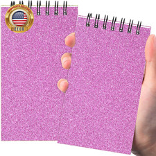 2 Pcs Pocket Notebook Small 3X5 Inch Spiral Notepads Mini Top Bound Notebook wit