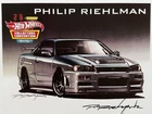 VRHTF NHRA VTG "SIGNED BY PHILIP RIELMAN" HOT WHEELS DESIGN E SHEET"