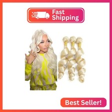  613 Loose Wave Bundles Blonde Human Hair Bundles 18 20 22 Inch Virgin Bleach Bl