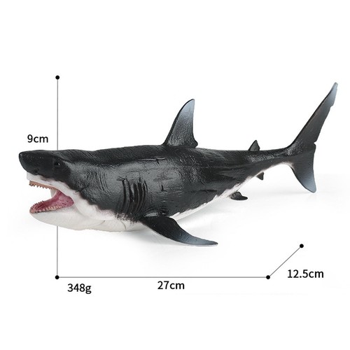 Big Shark Megalodon Action Figure Sea Education Kids Toy Aquarium Figurine - Picture 5 of 7