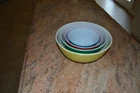Vintage Pyrex Primary Colors Nesting Mixing Bowls Set Of 4
