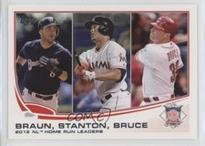 2013 Topps League Leaders Ryan Braun Giancarlo Stanton Jay Bruce #246 0w8